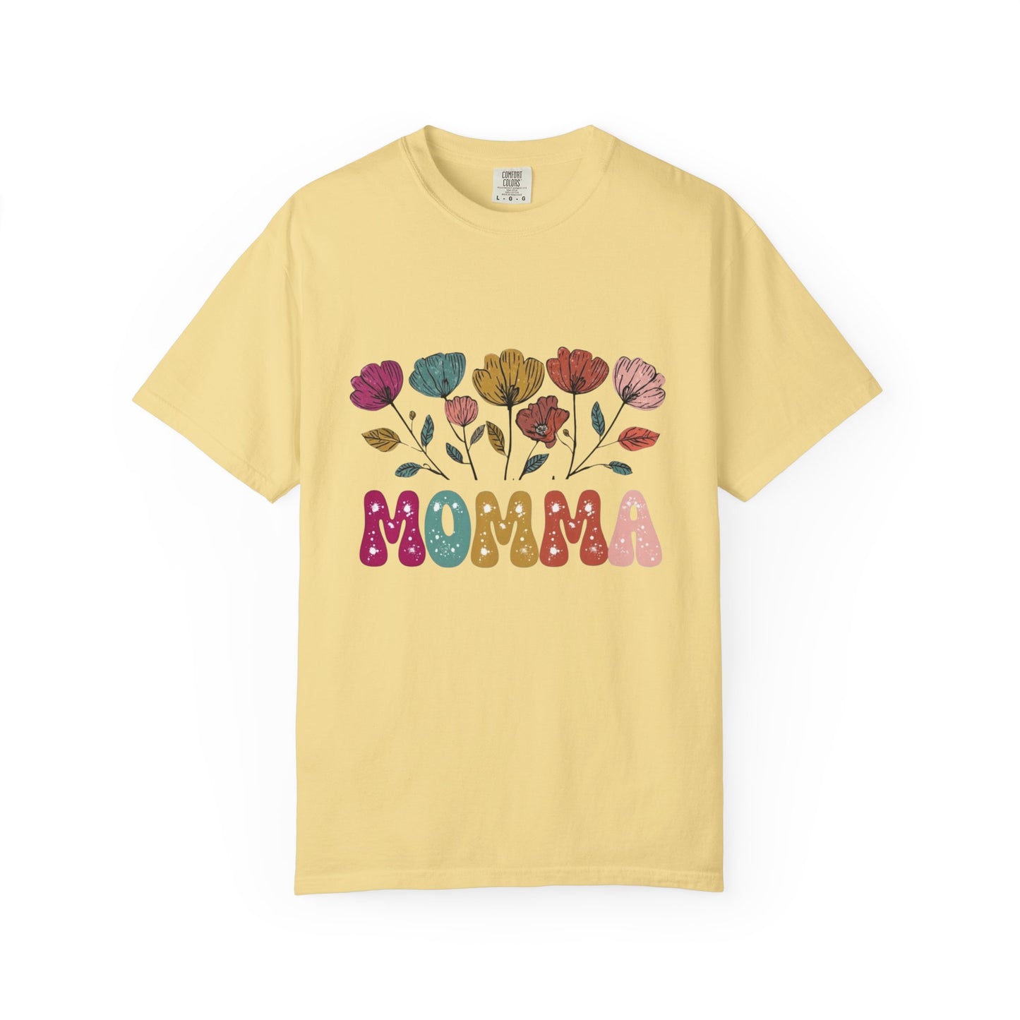 Momma Floral Unisex Garment-Dyed T-Shirt