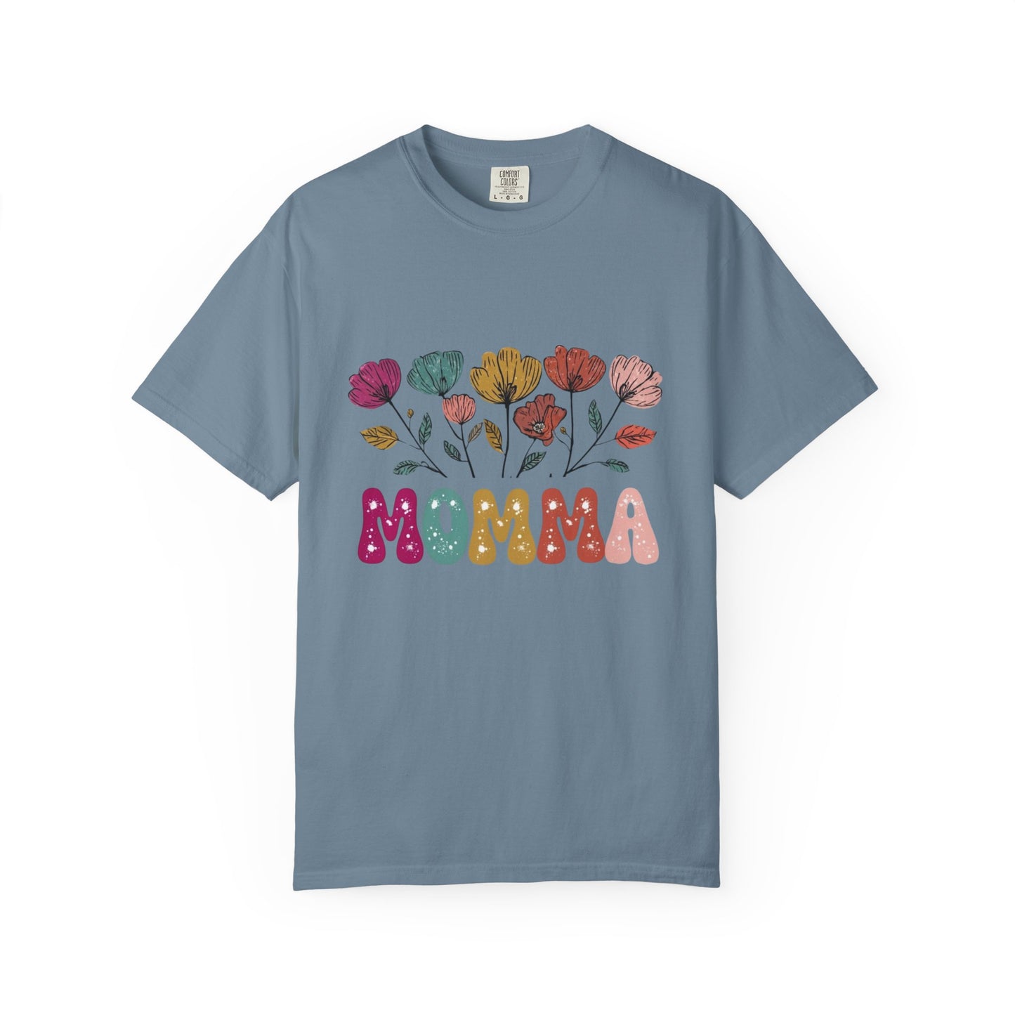 Momma Floral Unisex Garment-Dyed T-Shirt