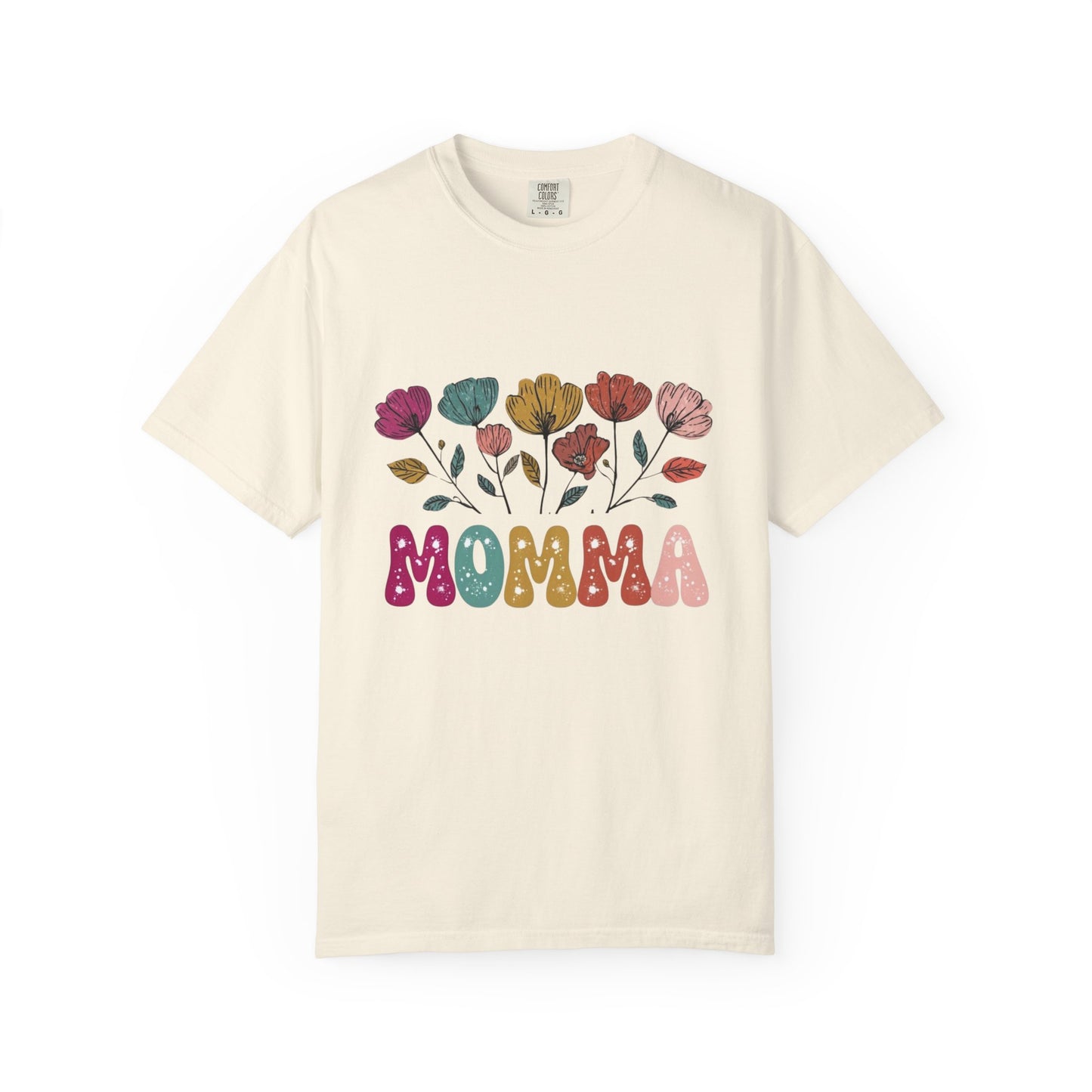 Momma Floral Unisex Garment-Dyed T-Shirt