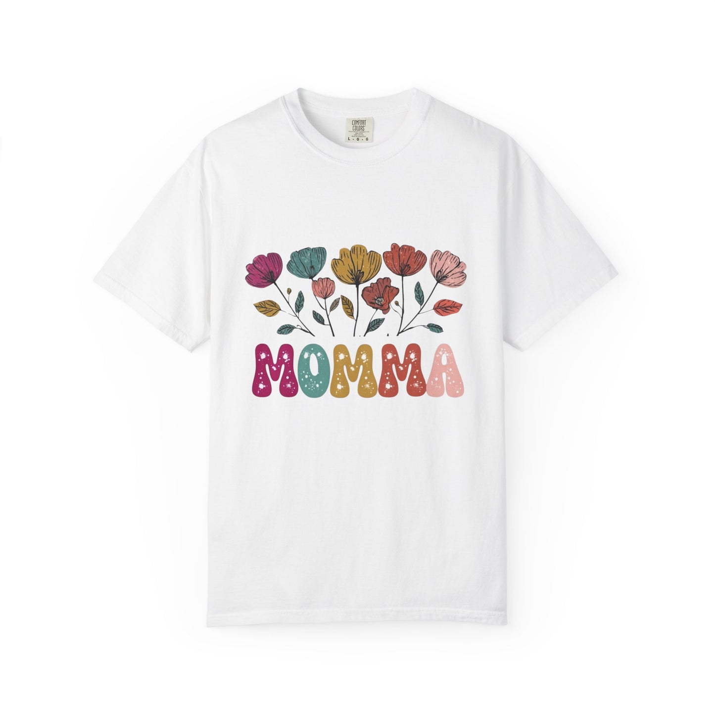 Momma Floral Unisex Garment-Dyed T-Shirt
