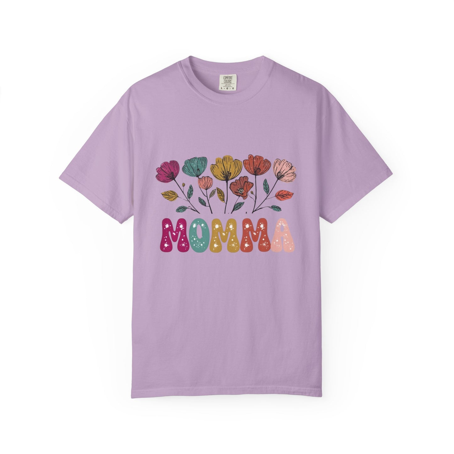 Momma Floral Unisex Garment-Dyed T-Shirt