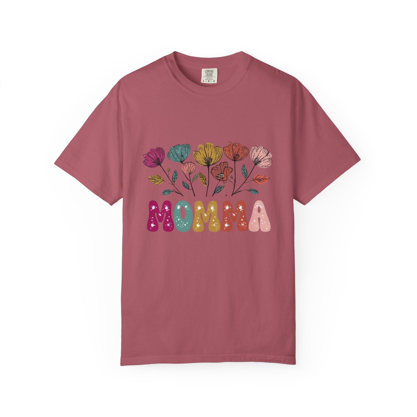 Momma Floral Unisex Garment-Dyed T-Shirt