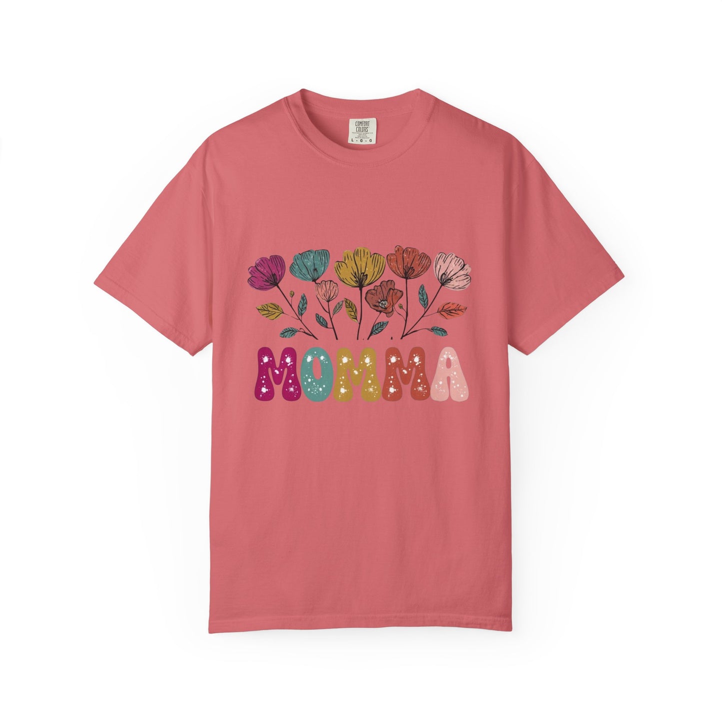 Momma Floral Unisex Garment-Dyed T-Shirt