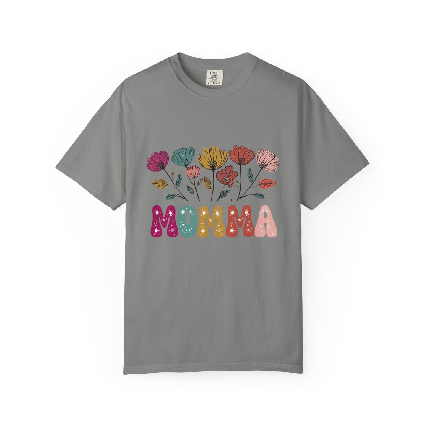Momma Floral Unisex Garment-Dyed T-Shirt