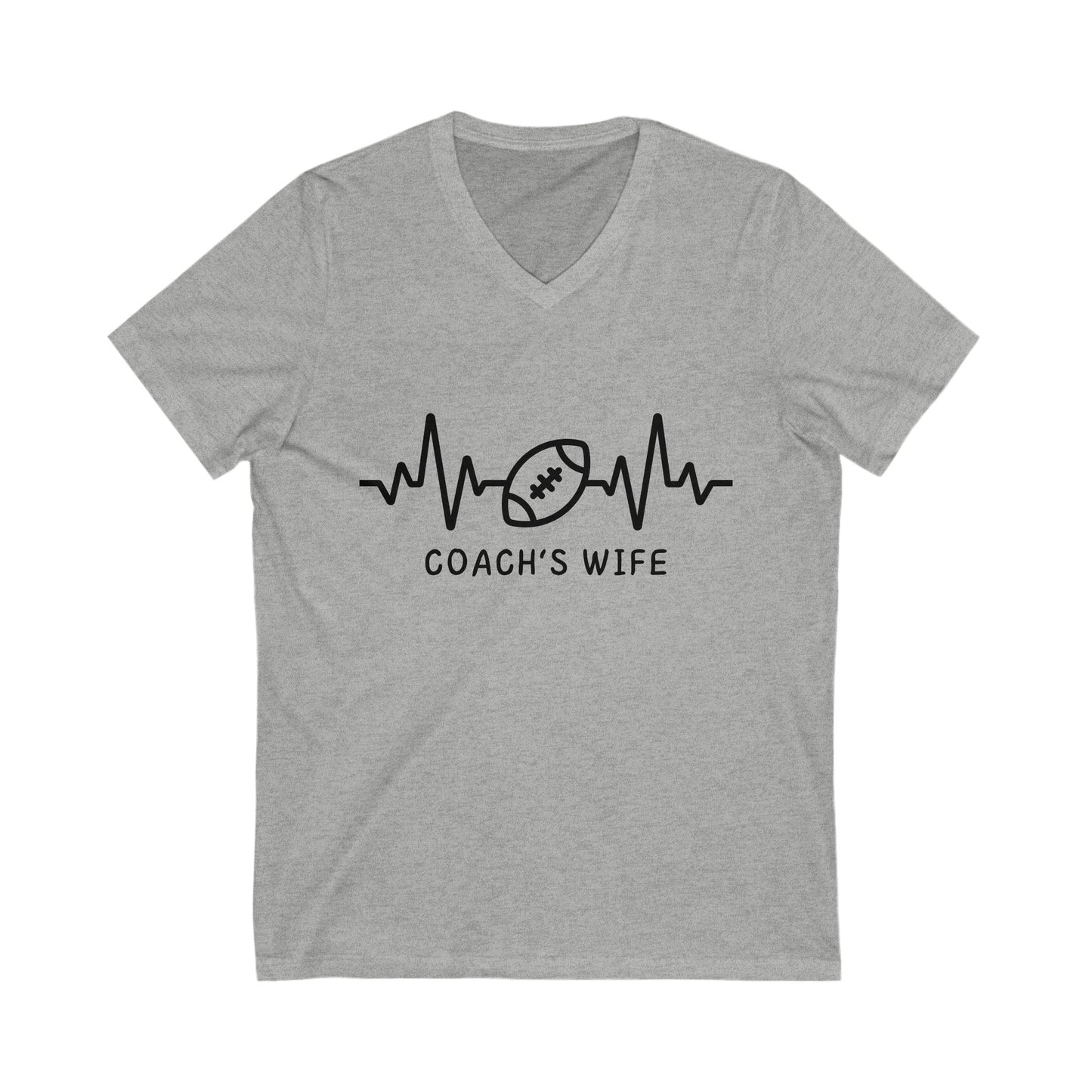 Coach's Wife V-Neck Tee - Perfect Gift for Football Moms