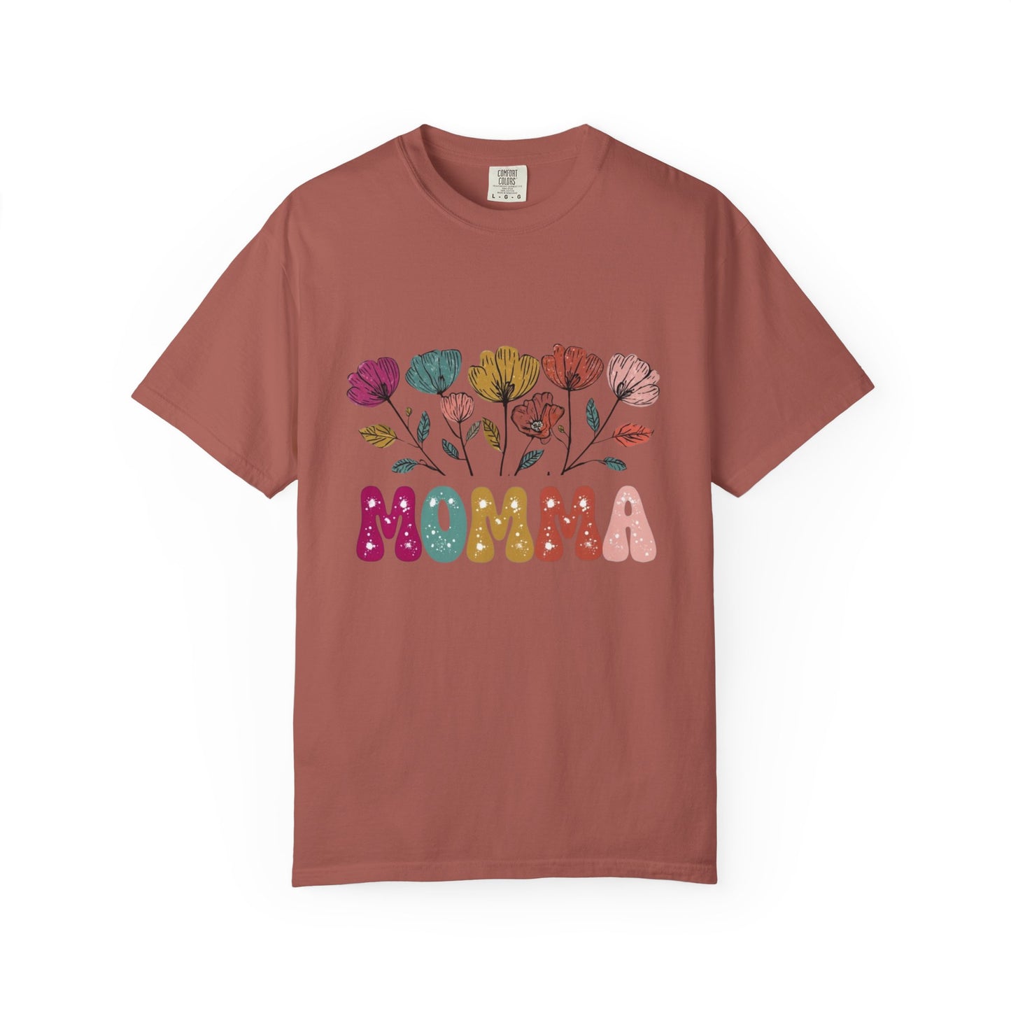 Momma Floral Unisex Garment-Dyed T-Shirt